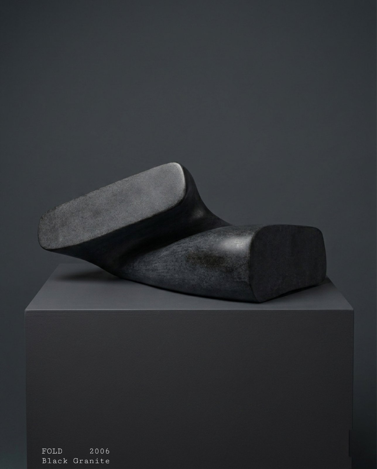 FOLD, 2006, black granite sculpture