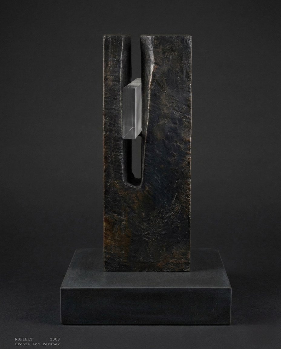 REFLEKT, 2008, bronze and Perspex sculpture